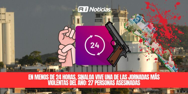 En menos de 24 horas, Sinaloa vive una de las jornadas más violentas del año: 27 personas asesinadas