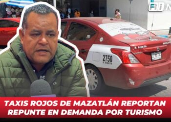 Taxis rojos de Mazatlán reportan repunte en demanda por turismo