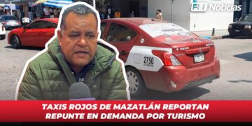 Taxis rojos de Mazatlán reportan repunte en demanda por turismo
