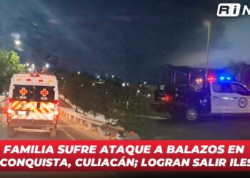 Familia sufre ataque a balazos en La Conquista, Culiacán; logran salir ilesos