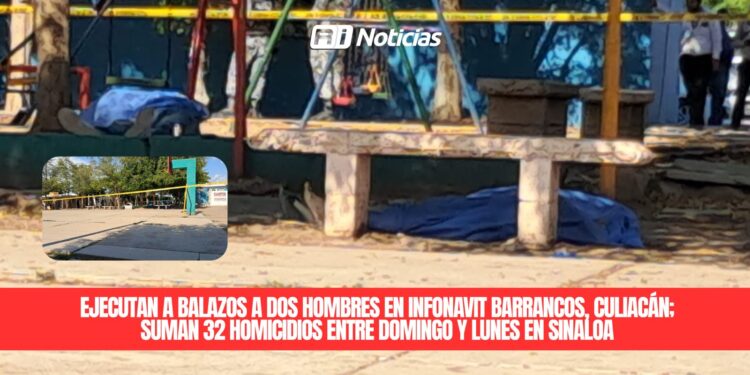 Ejecutan a balazos a dos hombres en Infonavit Barrancos, Culiacán; suman 32 homicidios entre domingo y lunes en Sinaloa