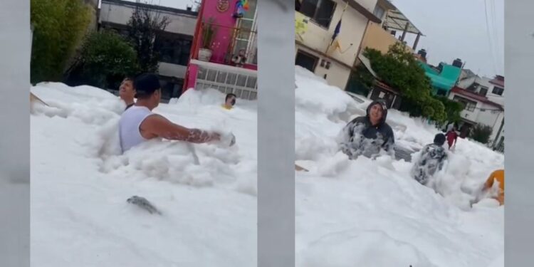 Habitantes de Naucalpan padecen ronchas tras inundación de ‘espuma tóxica’