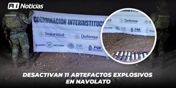 Desactivan 11 artefactos explosivos en Navolato
