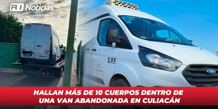 Hallan más de 10 cuerpos dentro de una van abandonada en Culiacán