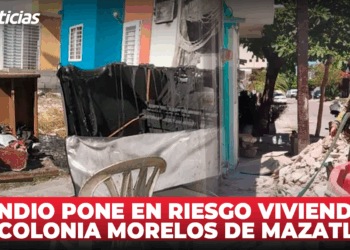 Incendio pone en riesgo vivienda en la colonia Morelos de Mazatlán