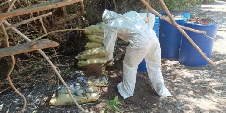 Localizan e inhabilitan tres narcolaboratorios en Culiacán