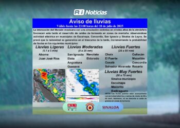 Se espera tarde lluviosa en Mazatlán; Protección Civil emite recomendaciones a la población