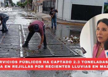 Servicios Públicos ha captado 2.3 toneladas de basura en rejillas por recientes lluvias en Mazatlán