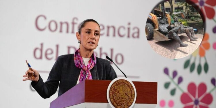 El patrimonio no se subasta, dice Sheinbaum tras el retiro de esculturas de Ché Guevara y Fidel Castro