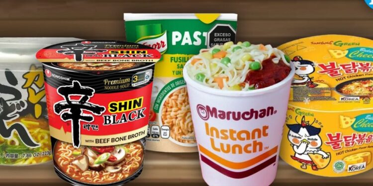 Alto consumo de sopas instantáneas al día