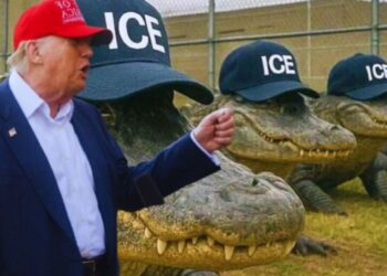 Donald Trump se burla de los migrantes y les manda un mensaje: “Les enseñaremos a huir de un caimán”