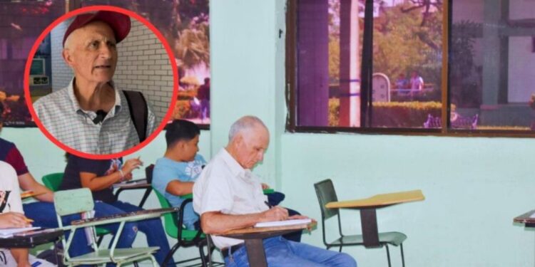 Abuelito de 79 años regresa a la escuela para estudiar Sistemas Computacionales: “No hay edad para seguir aprendiendo”