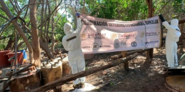 Desmantelan 6 laboratorios en Sinaloa y aseguran más de 4 toneladas de metanfetamina