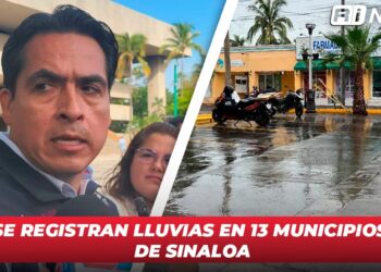 Se registran lluvias en 13 municipios de Sinaloa