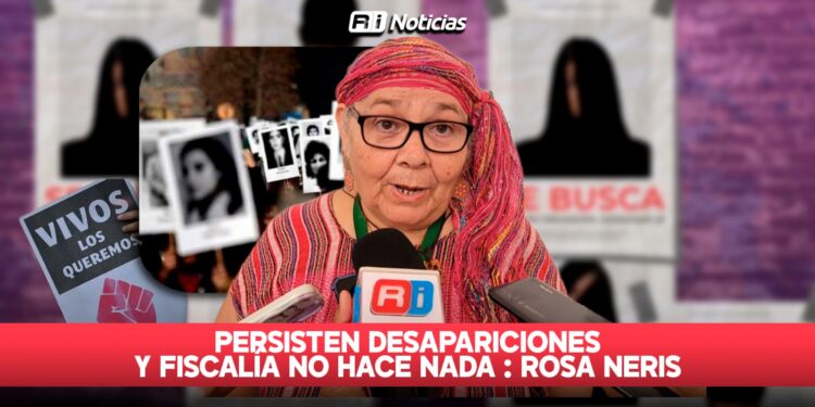 Persisten desapariciones y Fiscalía no hace nada: Rosa Neris