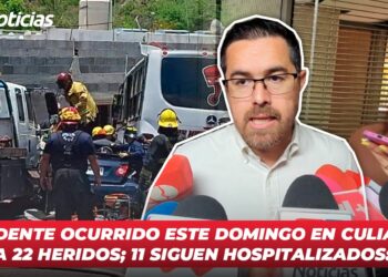 Accidente ocurrido este domingo en Culiacán deja 22 heridos; 11 siguen hospitalizados: SSA