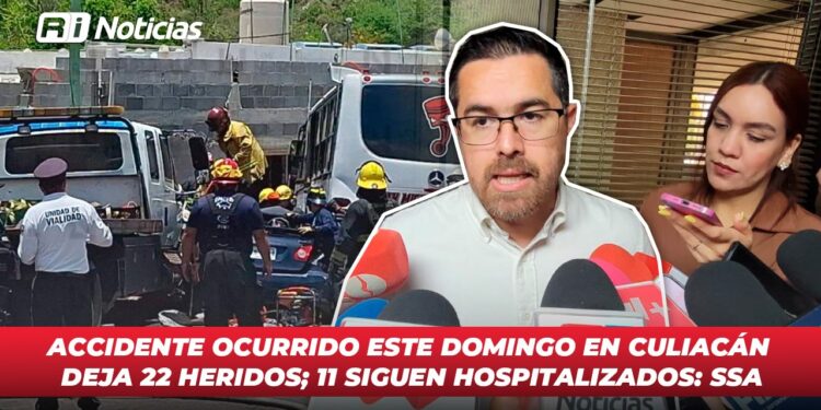 Accidente ocurrido este domingo en Culiacán deja 22 heridos; 11 siguen hospitalizados: SSA