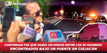 Confirman FGE que había un menor entre los 20 hombres encontrados bajo un puente en Culiacán