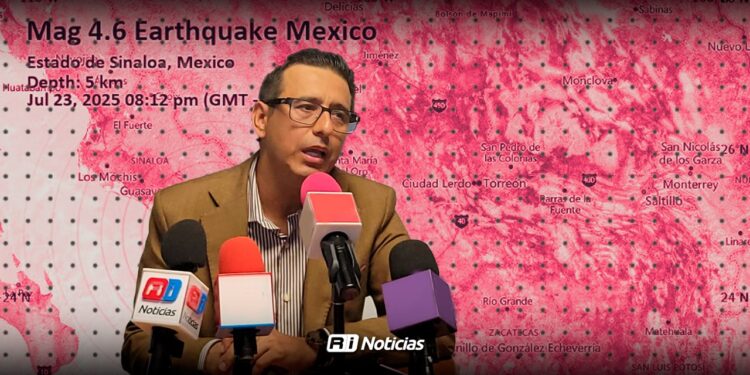 Se registra sismo de magnitud 4.6 en Culiacán; expertos llaman a fortalecer la cultura sísmica en Sinaloa