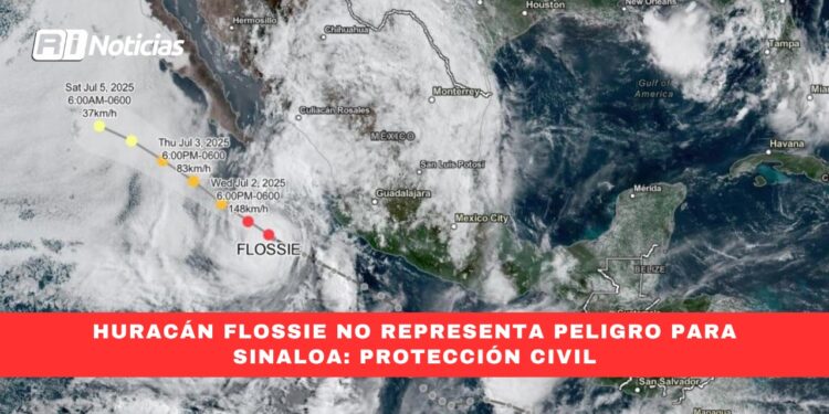 Huracán Flossie no representa peligro para Sinaloa: Protección Civil