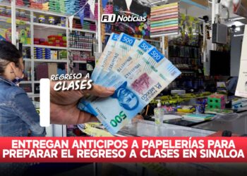 Entregan anticipos a papelerías para preparar el regreso a clases en Sinaloa