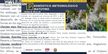 Pronóstico climático para Mazatlán refleja cielo nublado con temperaturas de 35 a 40 grados centígrados