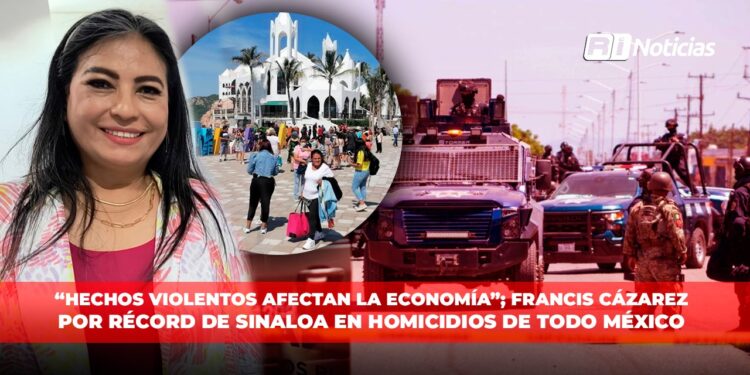 “Hechos violentos afectan la economía”; Francis Cázarez por récord de Sinaloa en homicidios de todo México