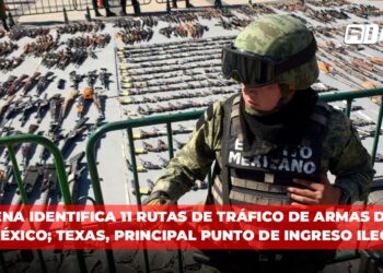 SEDENA identifica 11 rutas de tráfico de armas de EU a México; Texas, principal punto de ingreso ilegal