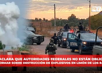 SSPE aclara que autoridades federales no están obligadas a informar sobre destrucción de explosivos en Limón de Los Ramos