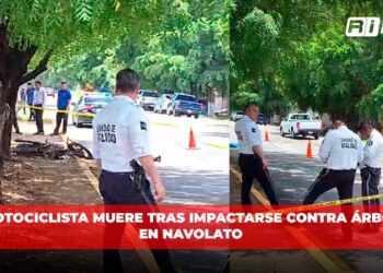 Motociclista muere tras impactarse contra árbol en Navolato