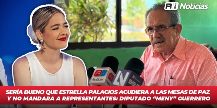Sería bueno que Estrella Palacios acudiera a las Mesas de Paz y no mandara a representantes: Diputado “Meny” Guerrero