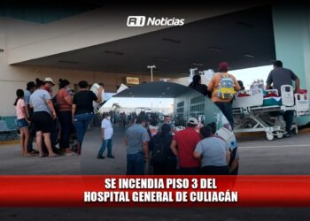 Se incendia piso 3 del Hospital General de Culiacán