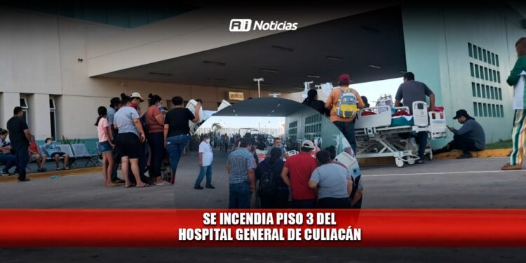 Se incendia piso 3 del Hospital General de Culiacán