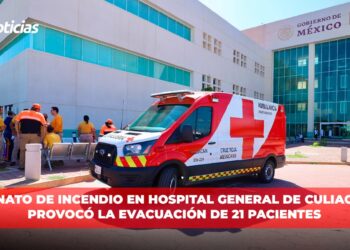 Conato de incendio en Hospital General de Culiacán provocó la evacuación de 21 Pacientes