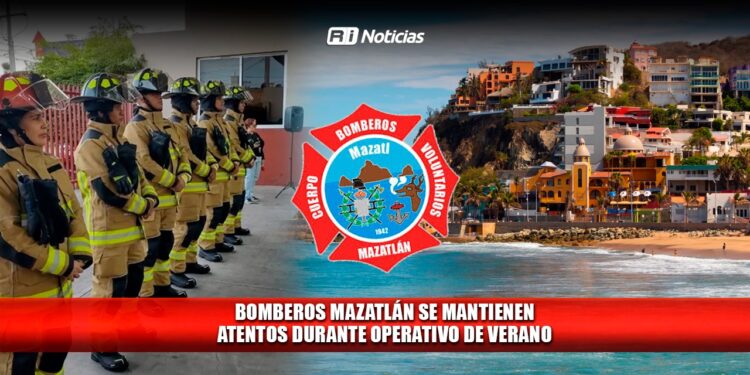 Bomberos Mazatlán se mantienen atentos durante operativo de verano