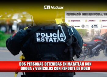 Dos personas detenidas en Mazatlán con droga y vehículos con reporte de robo
