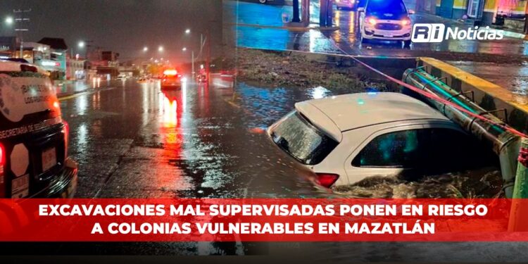 Excavaciones mal supervisadas ponen en riesgo a colonias vulnerables en Mazatlán