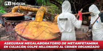 Aseguran megalaboratorio de metanfetamina en Culiacán; golpe millonario al crimen organizado