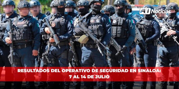 Resultados del Operativo de Seguridad en Sinaloa: 7 al 14 de Julio