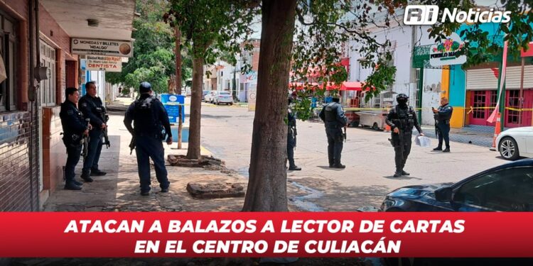 Atacan a balazos a lector de cartas en el centro de Culiacán