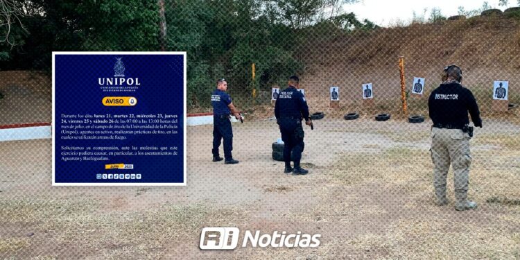 Habitantes de Aguaruto y Bachigualato: No se alarmen, habrá prácticas de tiro en la Unipol