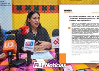 Iniciativa Sinaloa rompe con Red Anticorrupción: Acusa falta de claridad y violación de principios