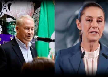 Sheinbaum sostiene tercera reunión con el embajador estadounidense en el Palacio Nacional