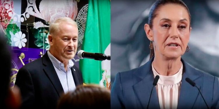 Sheinbaum sostiene tercera reunión con el embajador estadounidense en el Palacio Nacional