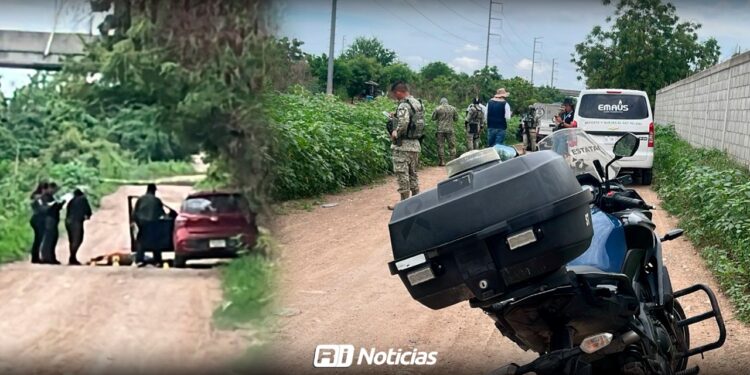 Asesinan a ex policía municipal junto a un vehículo en Punta Azul, Culiacán