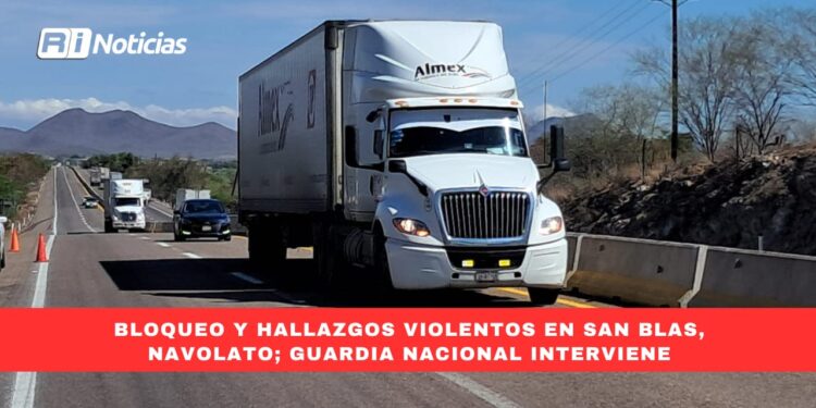 Bloqueo y hallazgos violentos en San Blas, Navolato; Guardia Nacional interviene