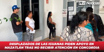 Desplazados de Las Iguanas piden apoyo en Mazatlán tras no recibir atención en Concordia
