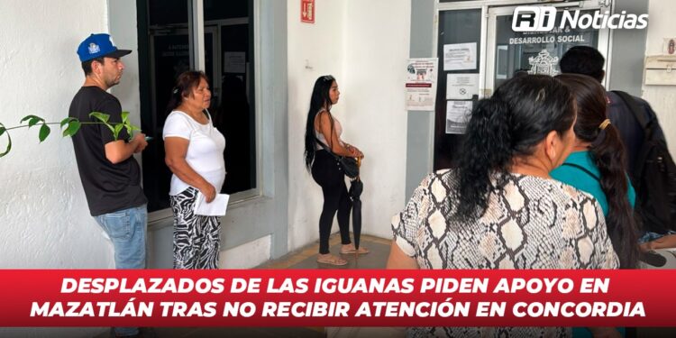 Desplazados de Las Iguanas piden apoyo en Mazatlán tras no recibir atención en Concordia