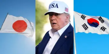 Otra vez Trump: impone aranceles del 25% a Japón y Corea del Sur