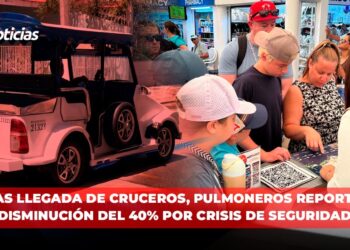 Tras llegada de cruceros, Pulmoneros reportan disminución del 40% por crisis de seguridad